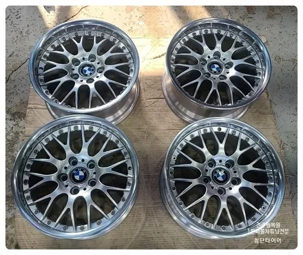 [전주 휠복원 첨단타이어]올드카 BMW 525i E34 16인치 BMW750Li 고스트크롬휠  -> 17인치 인치업 정품 BBS 림폴리쉬 휠복원 장착후기!군산휠복원,김제휠복원 / 전주