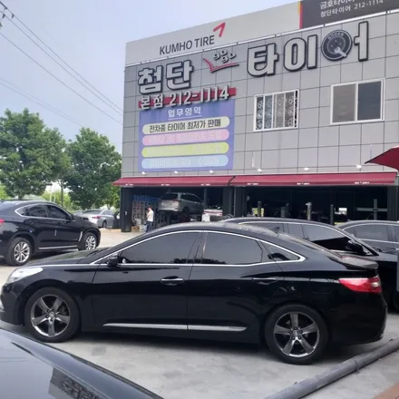 [첨단타이어] 그랜져HG 순정휠->블랙크롬복원휠로 휠교체 작업후기 - / 전주