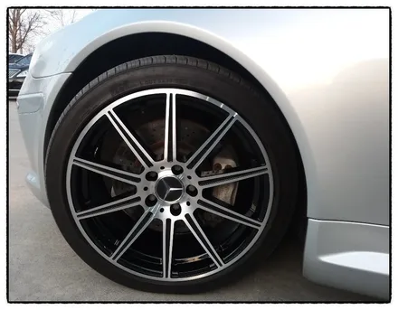 [첨단타이어] 벤츠SLK350 컨버터블 AMG 18인치 도장휠-> 다이아몬드컷팅휠로 교체!! / 전주