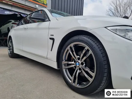 [전주김제 휠복원 첨단타이어]BMW420d 순정18인치 컷팅휠->BMW 441M 순정18인치 블랙스퍼터링복원휠+ 2254518 라우텐타이어!광주대전휠복원 군산휠복원,충남충북휠복원 / 전주