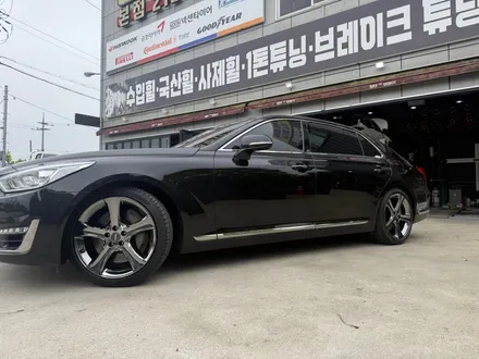 휠복원 첨단타이어]현대 제네시스 EQ900 순정 19인치 도장휠⇨G80 RG3 20인치 블랙크롬 순정복원휠+피렐리타이어 인치업작업 전북전남휠복원,충북충남휠복원,경북경남휠복원 / 전주