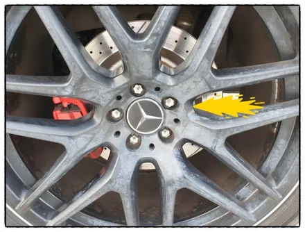 [첨단타이어]벤츠GLE63s AMG 22인치 정품휠복원(블랙무광+다이아몬드컷팅) / 전주