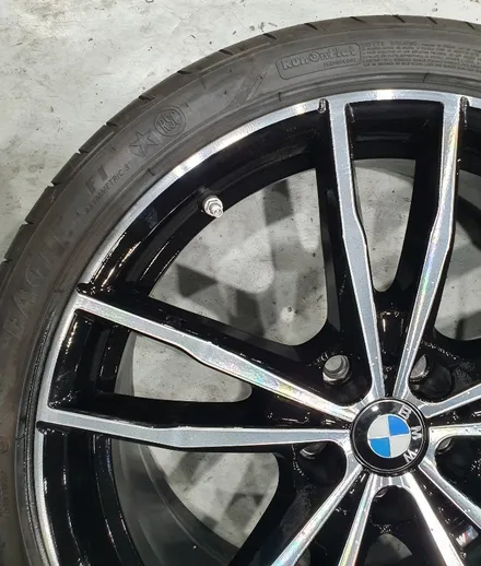 [첨단타이어] BMW 330i 19인치 다이아몬드컷팅 휠복원 / 전주