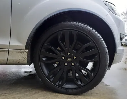 [첨단타이어] 아우디 Q7 3.5 TDI 21인치 블랙크롬 순정휠->레인지로버스포츠 블랙무광 복원휠로 교체!! / 전주