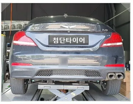 [첨단타이어]제네시스 G70 순정17인치 도장휠->18인치 인치업!(순정휠복원휠+새타이어 225/45R18 넥센 AH8)전주휠복원,정읍휠 익산휠복원, 김제휠복원, 군산휠복원,남원휠 / 전주