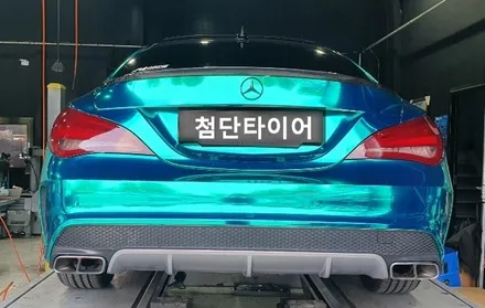[전주휠복원 첨단타이어] 벤츠 CLA45 AMG 4MATIC  HHO수소 엔진카본크리닝/휠크랙+순정19인치 휠용접=휠복원 작업정읍익산김제군산휠복원,대전휠광주휠,충북충남휠,전주튜닝 / 전주