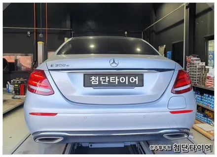 [전주휠복원 첨단타이어] 벤츠E300e 순정18인치 휠복원/다이아몬드컷팅 / 전주