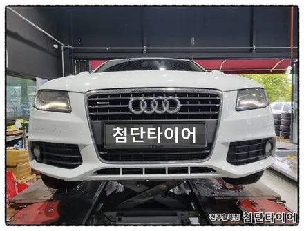 [전주휠복원 첨단타이아] 아우디A4 17인치 순정휠->18인치 인치업(신형 아우디A8 커스텀복원휠+ 2454018 금호 솔루스 TA31) / 전주
