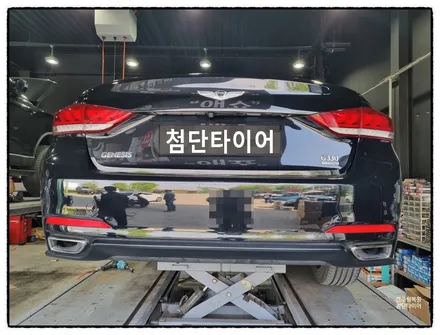 [전주 휠복원 첨단타이어] 제네시스 G330 18인치->19인치 인치업(제네시스 G80 순정복원휠+2454019 2753519 금호타이어 솔루스 TA51조합)익산김제군산휠복원 / 전주