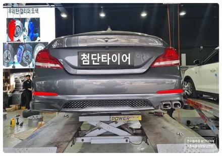 [전주 휠복원 첨단타이어] 제네시스G70 순정18인치 휠복원/휠도색/휠수리 +라우펜타이어  2254518 교체튜닝!정읍익산김제휠복원, 군산광주대전휠복원튜닝,충남충북휠복원,서천대천휠 / 전주
