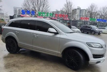 [첨단타이어] 아우디 Q7 3.5 TDI 21인치 블랙크롬 순정휠->레인지로버스포츠 블랙무광 복원휠로 교체!! / 전주
