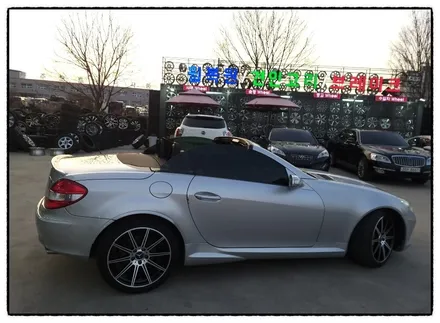 [첨단타이어] 벤츠SLK350 컨버터블 AMG 18인치 도장휠-> 다이아몬드컷팅휠로 교체!! / 전주