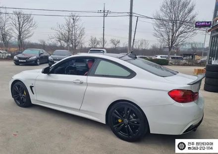 [전주김제 휠복원 첨단타이어]BMW420d CSR 4P브레이크(옐로우캘리퍼+380디스크)+ 리어캘리퍼전용 우레탄도색/사제19인치 굴절발생->442m 블랙유광휠복원+라우펜타이어 튜닝 / 전주