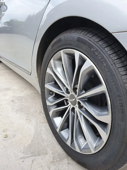 [첨단타이어] 제네시스 G80 순정18인치 휠복원+타이어교체 작업후기 / 전주