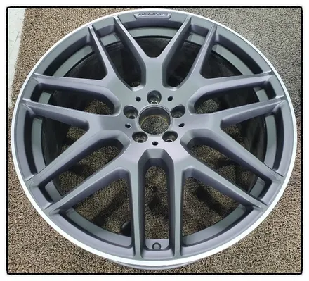 [첨단타이어]벤츠GLE63s AMG 22인치 정품휠복원(블랙무광+다이아몬드컷팅) / 전주