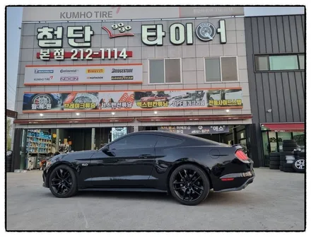 [전주 휠복원 첨단타이어] 포드 머스탱 GT 순정20인치 휠도색 벗겨짐->휠복원+휠도색=블랙무광 분체도장 휠수리- / 전주