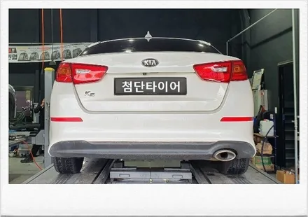 [첨단타이어]올뉴K5 순정18인치->지오바나 M104 경량휠 18인치 블랙유광휠복원 교체- / 전주