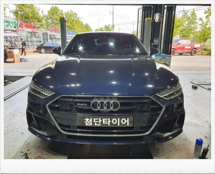 [전주휠복원 첨단타이어] 더 뉴 아우디 A7 55 TFSI 콰트로 프리미엄 순정20인치 휠용접+휠복원/타이어 255/40R20 피넬리 피제로-정읍휠,익산김제군산휠,대전광주휠복원 / 전주