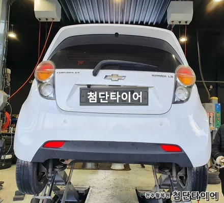 [전주휠복원 첨단타이어] 스파크 14인치 깡통휠-> 순정14인치 복원휠교체!휠도장/휠복원[ / 전주