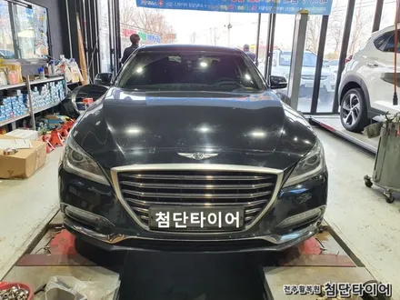 [전주휠복원 첨단타이어] 제네시스 G80 순정18인치 블랙크롬휠->다이아몬드컷팅 복원휠 교체! / 전주