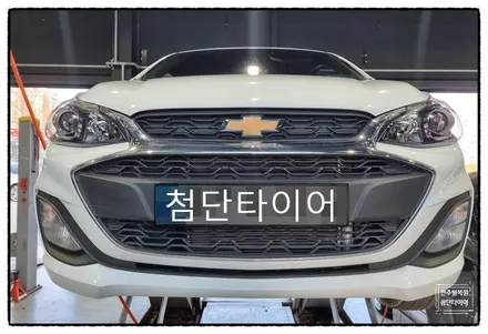 [전주 휠복원 첨단타이어]쉐보레 스파크 14인치 깡통휠->인치업(순정15인치 복원휠+165/60R15 금호 솔루스 TA21조합)- / 전주