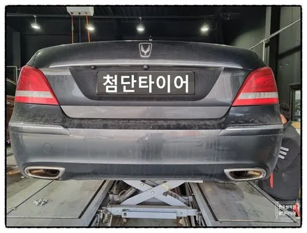 [전주 휠복원 첨단타이어] 에쿠스 19인치 순정크롬휠 바람샘-> EQ900 순정19인치 스퍼터링크롬 복원휠 +금호타이어 2754019 솔루스 TA71 교체- / 전주