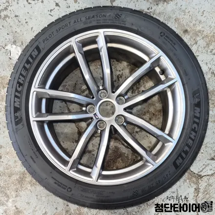 [전주 휠복원 첨단타이어]BMW G30 18인치 중고휠타이어  남원부안휠복원,정읍익산김제휠복원, 군산휠복원, 광주대전휠복원, 충남충북휠,전주휠타이어,목포여수휠복원,전주휠튜닝휠수리 / 전주