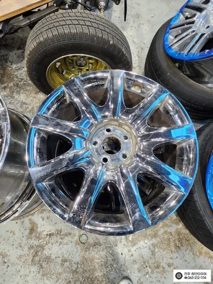 [전주김제 휠복원 첨단타이어] 에쿠스 19인치 순정크롬휠->에쿠스 리무진 복원휠+245/45R19 라우펜 타이어 휠타이어 튜닝 광주대전휠복원 군산휠복원,충남충북휠복원,서천대천휠복원 / 전주