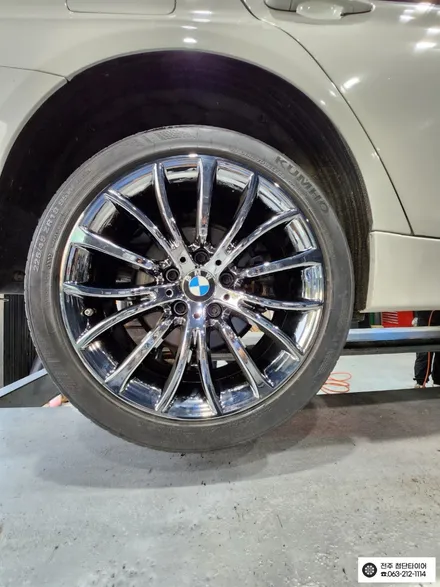 [전주김제 휠복원 첨단타이어] BMW 18인치 F10 디럭스 블랙크롬 복원휠 튜닝 광주대전휠복원 군산휠복원,충남충북휠복원,서천대천휠복원,여수목포휠복원,전주휠튜닝,휠타이어 인치업 / 전주