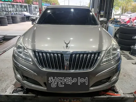 ➿전주 휠복원 첨단타이어➿에쿠스 VS380 순정 18인치 화이트크롬휠⇨G80 RG3 순정 18인치 블랙크롬 커스텀 복원휠+15mm허브스페이스 장착 전주휠튜닝,인치업,휠도색,휠타이어 / 전주