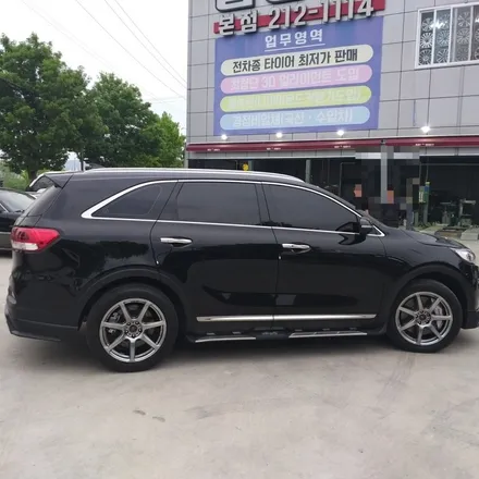 [첨단타이어] 쏘렌토R 정품 WORKEMOTIOM 그룹 리미트실버 휠복원 작업후기 / 전주