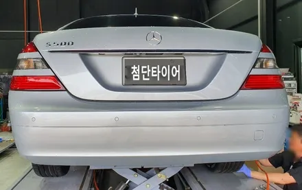 [첨단타이어] 벤츠 S500 순정18인치 ->블랙유광후 다이아몬드컷팅+중고타이어조합 - / 전주