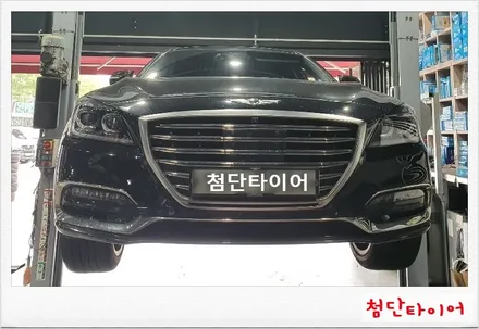 [첨단타이어]제네시스G80 순정19인치 복원휠 +새타이어 245/40R19 컨티넨탈 ProContact RX 교체!전주휠타이어,전주휠복원,정읍익산군산김제휠복원,대전휠복원,광주휠 / 전주