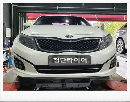 [첨단타이어]올뉴K5 순정18인치->지오바나 M104 경량휠 18인치 블랙유광휠복원 교체- / 전주