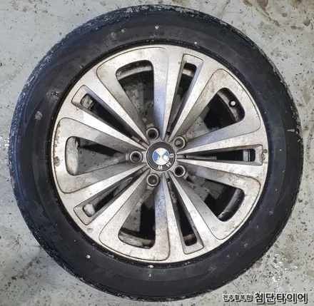 [전주휠복원 첨단타이어] BMW 5GT 순정18인치 ->BMW 3/4시리즈 397 블랙크롬휠복원 교체작업! / 전주