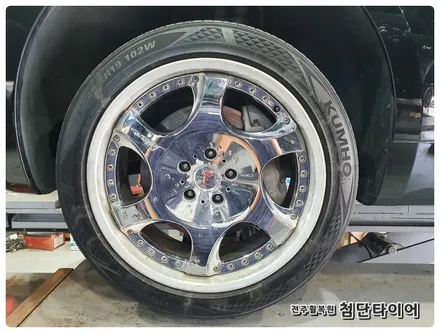 [전주휠복원 첨단타이어] K9 19인치 웨즈크란제 바즈레이아휠 백화현상+바람샘-> / 전주