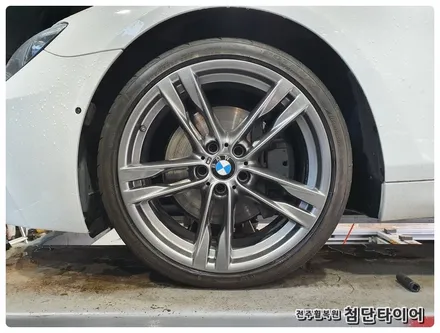 [전주휠복원 첨단타이어]BMW3시리즈 20인치 순정휠->건메탈휠복원/휠도장 작업! / 전주
