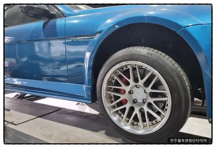 [전주 휠복원 첨단타이어] BMW M6 18인치->19인치 인치업( 텐알신품휠 하이퍼블랙->블랙유광 휠복원 + 미쉐린타이어 / 전주