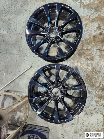 [전주김제 휠복원 첨단타이어] 포터 17인치 BMW 3시리즈 순정휠 블랙크롬 도색 튜닝 광주대전휠복원 군산휠복원,충남충북휠복원,서천대천휠복원,여수목포휠복원,전주휠튜닝,휠타이어 / 전주