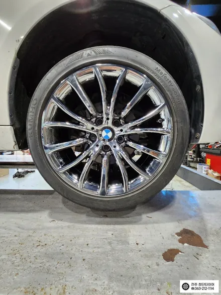 [전주김제 휠복원 첨단타이어] BMW 18인치 F10 디럭스 블랙크롬 복원휠 튜닝 광주대전휠복원 군산휠복원,충남충북휠복원,서천대천휠복원,여수목포휠복원,전주휠튜닝,휠타이어 인치업 / 전주