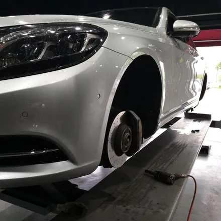[첨단타이어] 벤츠S350d 순정19인치 휠복원+중고타이어교체 / 전주