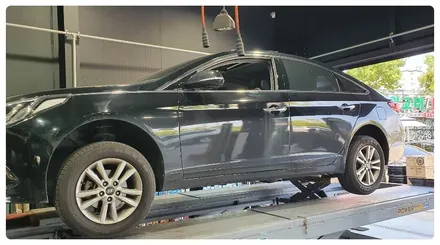[첨단타이어]LF소나타 순정16인치->18인치 인치업(K7블랙크롬휠+새타이어 금호 235/45R18 TA31)-전주휠복원,정읍익산김제군산휠복원,대전휠광주휠,충북충남휠,전주자동차튜닝 / 전주