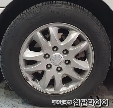 [전주휠복원 첨단타이어] 그랜드카니발 순정17인치 도장휠->블랙폴리쉬 다이아몬드컷팅 복원휠 교체! / 전주