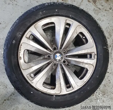 [전주휠복원 첨단타이어] BMW 5GT 순정18인치 ->BMW 3/4시리즈 397 블랙크롬휠복원 교체작업! / 전주