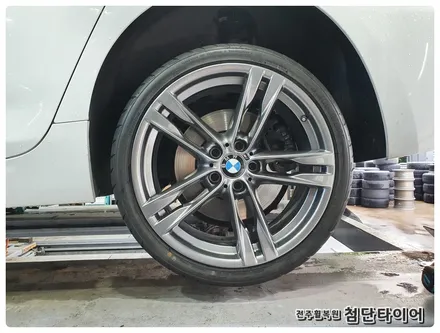 [전주휠복원 첨단타이어]BMW3시리즈 20인치 순정휠->건메탈휠복원/휠도장 작업! / 전주