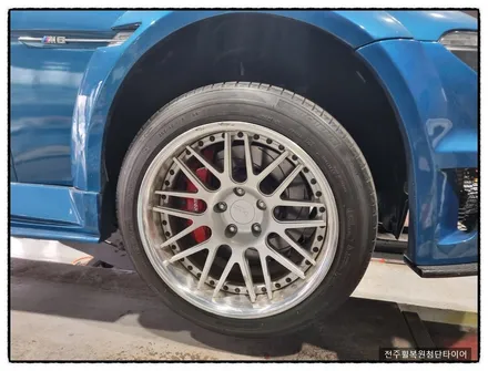 [전주 휠복원 첨단타이어] BMW M6 18인치->19인치 인치업( 텐알신품휠 하이퍼블랙->블랙유광 휠복원 + 미쉐린타이어 / 전주
