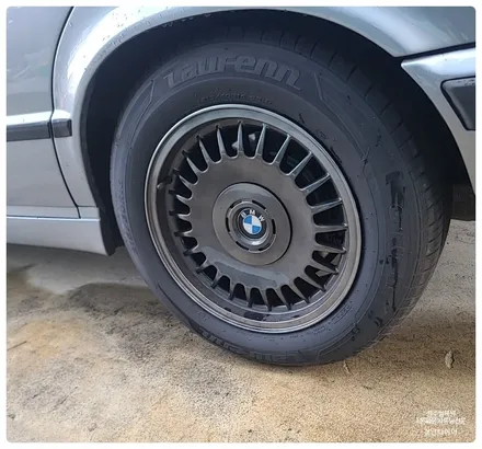[전주 휠복원 첨단타이어]올드카 BMW 525i E34 16인치 BMW750Li 고스트크롬휠  -> 17인치 인치업 정품 BBS 림폴리쉬 휠복원 장착후기!군산휠복원,김제휠복원 / 전주