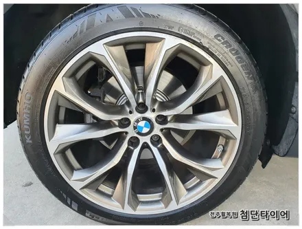 [전주휠복원 첨단타이어] BMWX6 순정20인치 -> 블랙유광휠복원(휠도색+캘리퍼전용 우레탄도색+ 피넬리 / 전주