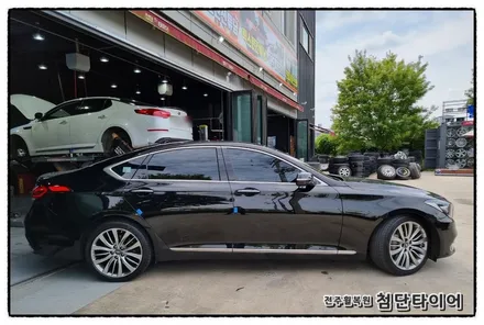 [전주휠복원 첨단타이어] 제네시스G80 순정19인치 고스트크롬휠복원/휠수리/휠스크래치/휠도색- / 전주