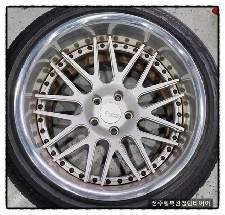 [전주 휠복원 첨단타이어] BMW M6 18인치->19인치 인치업( 텐알신품휠 하이퍼블랙->블랙유광 휠복원 + 미쉐린타이어 / 전주